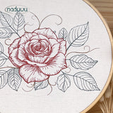 Stickdatei Rose Set mit 7 Größen ab 10x8, Scribble Stickdesign Blume