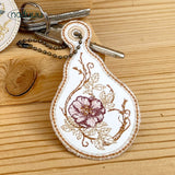 ITH Stickdatei Anhänger Hundsrose 6x9, Stickdesign Rose