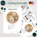 ITH Stickdatei Anhänger Hundsrose 6x9, Stickdesign Rose