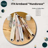 ITH Stickdatei Armband Hundsrose in 5 Größen, ITH Schmuck ab 5x18