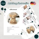 Stickdatei Bully Stuffie Schnucki Set mit 6 Größen ab 12x18, ITH Stickdatei Bullterrier Welpe