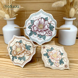 ITH Stickdatei Haarspange Hundsrose Set mit 3 Größen ab 9x6