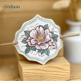 ITH Stickdatei Haarspange Hundsrose Set mit 3 Größen ab 9x6
