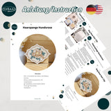 ITH Stickdatei Haarspange Hundsrose Set mit 3 Größen ab 9x6