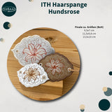 ITH Stickdatei Haarspange Hundsrose Set mit 3 Größen ab 9x6