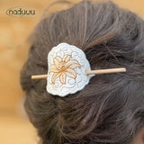 ITH Stickdatei Haarspange Lily, Set mit 3 Größen ab 9x6