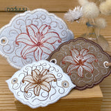 ITH Stickdatei Haarspange Lily, Set mit 3 Größen ab 9x6