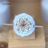 ITH Stickdatei Haarspange Lily, Set mit 3 Größen ab 9x6