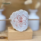 ITH Stickdatei Haarspange Lily, Set mit 3 Größen ab 9x6