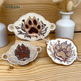 ITH Stickdatei Haarspange Paw Set mit 3 Größen ab 9x6