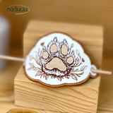 ITH Stickdatei Haarspange Paw Set mit 3 Größen ab 9x6