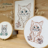 Stickdatei Katze Charly Scribble Set mit 7 Größen ab 10x13