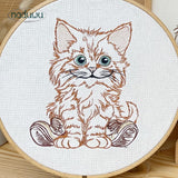 Stickdatei Katze Charly Scribble Set mit 7 Größen ab 10x13