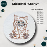 Stickdatei Katze Charly Scribble Set mit 7 Größen ab 10x13