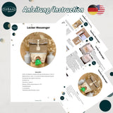 Stickdatei Lecker Messenger Tasche Set mit 3 Größen ab 15x21, ITH Stickdatei