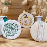 ITH Stickdatei Mini Zip Bag Set für 10x10 mit Kürbismotiv und Kürbisblattmotiv