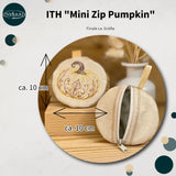 ITH Stickdatei Mini Zip Bag Set für 10x10 mit Kürbismotiv und Kürbisblattmotiv
