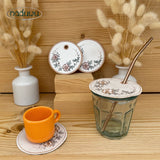 ITH Stickdatei Hundsrose Mug Rug und Summsenschutz 10x10