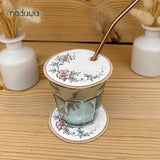 ITH Stickdatei Hundsrose Mug Rug und Summsenschutz 10x10