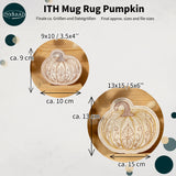 ITH Stickdatei Mug Rug Kürbis in 2 Größen ab 10x9