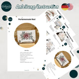 ITH Stickdatei Portemonnaie Rosi Set 13x18 und 15x21 mit Reißverschluss und Kartenfächern