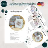 Stickdatei Waschlappen Set 13x18 und 16x20 mit maritimem Motiv,  ITH Stickdesign