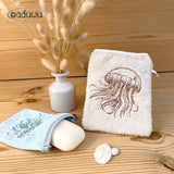 Stickdatei Waschlappen Set 13x18 und 16x20 mit maritimem Motiv,  ITH Stickdesign