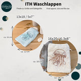 Stickdatei Waschlappen Set 13x18 und 16x20 mit maritimem Motiv,  ITH Stickdesign