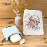 Stickdatei Waschlappen Set 13x18 und 16x20 mit maritimem Motiv,  ITH Stickdesign
