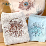 Stickdatei Waschlappen Set 13x18 und 16x20 mit maritimem Motiv,  ITH Stickdesign