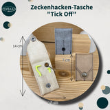 ITH Stickdatei Tick Off 13x18 und OTH Stickdatei für 10x10, Zeckenhaken-Etui