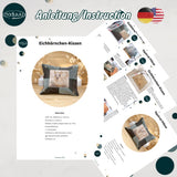 Stickdatei Eichhörnchen Kissen Set mit 6 Größen ab 13x18, ITH Kissendesign