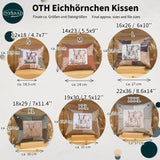 Stickdatei Eichhörnchen Kissen Set mit 6 Größen ab 13x18, ITH Kissendesign