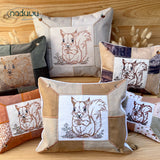 Stickdatei Eichhörnchen Kissen Set mit 6 Größen ab 13x18, ITH Kissendesign