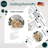 ITH Stickdatei Anhänger Strubbelpfote Set mit 2 Größen ab 7x8, Stickdesign Pfote