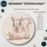 Stickdatei Eichhörnchen Scribble, Set in 9 Größen ab 9x8 cm