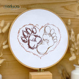 Stickdatei Paw Foot Forever  Set mit 7 Größen ab 9x8, Scribble Stickdesign