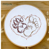 Stickdatei Paw Foot Forever  Set mit 7 Größen ab 9x8, Scribble Stickdesign