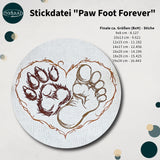 Stickdatei Paw Foot Forever  Set mit 7 Größen ab 9x8, Scribble Stickdesign