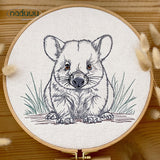 Stickdatei Wombat Set mit 7 Größen ab 10x13, Scribble Stickdesign