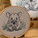 Stickdatei Wombat Set mit 7 Größen ab 10x13, Scribble Stickdesign