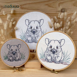 Stickdatei Wombat Set mit 7 Größen ab 10x13, Scribble Stickdesign