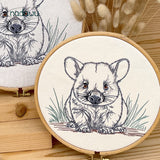 Stickdatei Wombat Set mit 7 Größen ab 10x13, Scribble Stickdesign