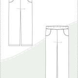 Nele - Culotte/Palazzo Hose mit weiten Beinen und Gummizug - Gr. 34-50, A4+A0