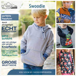 Big Swoodie Troyer, Hoodie, Knopfpullover für 105cm-140cm Körpergröße - Sewando