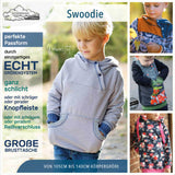 Big Swoodie Troyer, Hoodie, Knopfpullover für 105cm-140cm Körpergröße - Sewando