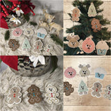 Stickdatei Lustige Weihnachten Baumschmuck Set 25116