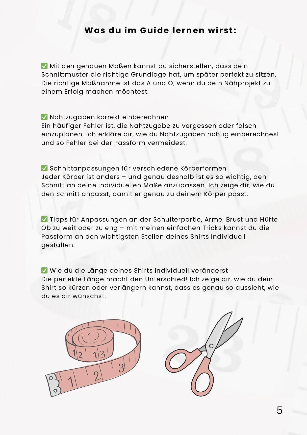PDF- NÄHGUIDE 7 Schnittanpassung Shirt + Bonus : - Sewando
