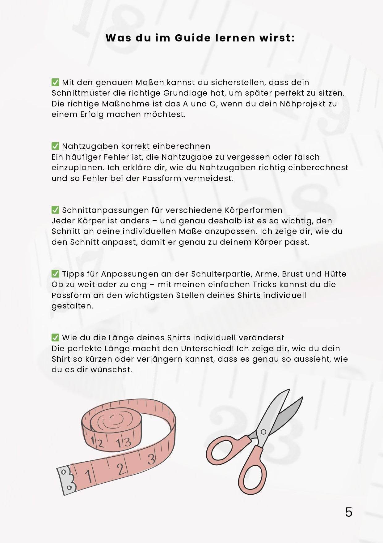 PDF- NÄHGUIDE 7 Schnittanpassung Shirt + Bonus : - Sewando