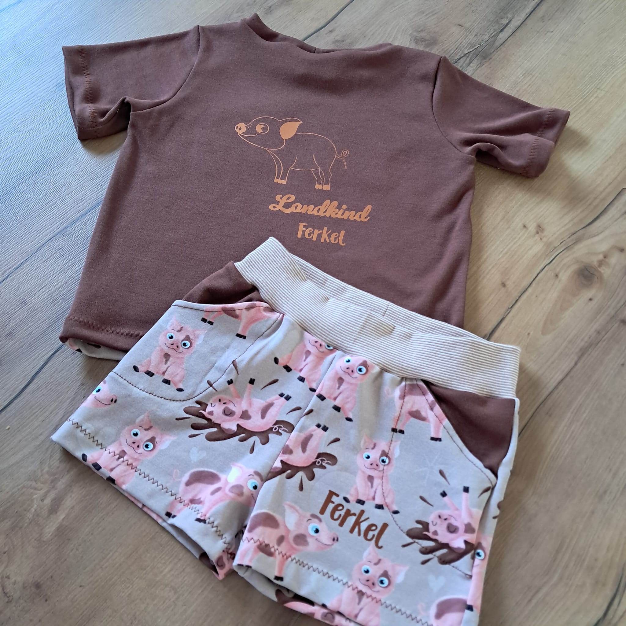 Plotterdatei - Landkind Ferkel - Schwein - svg - dxf - cutting file - Silhouette - Cricut - Sewando